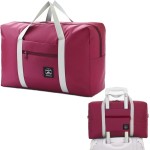 Large Capacity Travel Bag,Oxford Storage Bag, Clothing Storage Bag, Home and Travel, Multifunctional Sports Shoulder Bag (Magenta, Large)