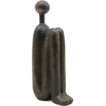 Lukitas Thinker Decorative Bookends, Non-Slip Book Holder, Book Ends for Shelves Living Room Office Home Decor, Resin, 1Pair/2Piece 9''