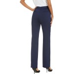 iChosy Women's Stretchy Straight Leg Dress Work Pants Business Office Casual Slacks with Pockets
