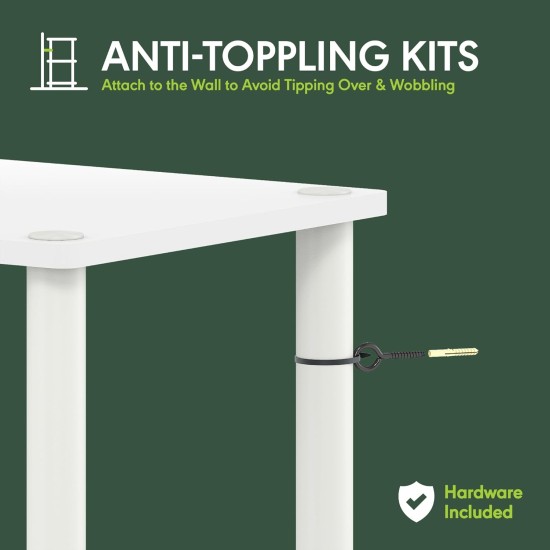 Furinno TURN-N-TUBE Corner Shelf, 5-Tier Corner Bookshelf, Open Storage Shelves, for Organization and Storage, Living Room, Home Office, Garage, Bedroom, Espresso Furinno TURN-N-TUBE Corner Shelf, 5-Tier Corner Bookshelf, Open Storage Shelves, for Organization and Storage, Living Room, Home Office, Garage, Bedroom, Espresso