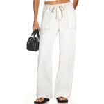 Sidefeel Women's Wide Leg Jeans High Waisted Elastic Stretchy Straight Leg Trendy Drawstring Baggy Pull On Denim Pants