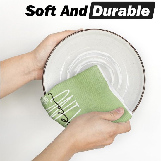 Artoid Mode Flower Home Spring Kitchen Towels Dish Towels, 18x26 Inch Seasonal Decoration Hand Towels Set of 4