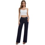 FLYING BANANA Women's High Waisted Wide Leg Baggy Stretch Denim Jeans