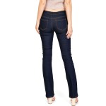 Wax Women's Juniors Mid Waist Boot Cut Straight Jeans