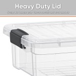 Superio 7.4 Quart Clear Plastic Storage Bin with Lid, Non-Toxic, BPA Free, Odor Free, Organizer Storage Box, Stackable Plastic Tote for Home, Garage, School, and Office