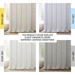 HPD Half Price Drapes - Faux Linen Curtains for Living Room (1 Panel) - 50W X 108L - Textured Room Darkening Curtains for Bedroom 108 Inches Long - Drapes for Home Decor, Birch