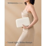 SONGMICS HOME Travel Jewelry Case, Jewelry Organizer Box with Mirror, Jewelry Pouch, Woven Embossed PU Leather, Hard Shell, Large Capacity, Gift Idea, Cloud White UJBC204W01 SONGMICS HOME Travel Jewelry Case, Jewelry Organizer Box with Mirror, Jewelry Pouch, Woven Embossed PU Leather, Hard Shell, Large Capacity, Gift Idea, Cloud White UJBC204W01