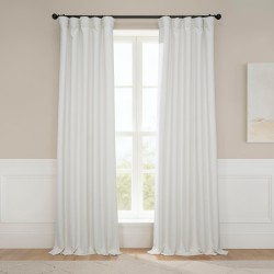 HPD Half Price Drapes - Faux Linen Curtains for Living Room (1 Panel) - 50W X 108L - Textured Room Darkening Curtains for Bedroom 108 Inches Long - Drapes for Home Decor, Birch