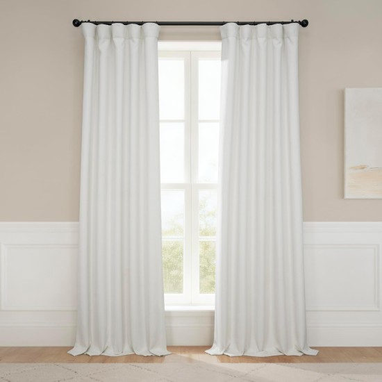 HPD Half Price Drapes - Faux Linen Curtains for Living Room (1 Panel) - 50W X 108L - Textured Room Darkening Curtains for Bedroom 108 Inches Long - Drapes for Home Decor, Birch