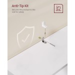 VASAGLE CUSTOS Collection - Bookshelf, 5-Tier Bookcase, Book Shelf, Open Storage Shelf, 9.4 x 23.6 x 52.8 Inches, for Living Room, Home Office, Dinning Room, Cloud White ULBC165T14