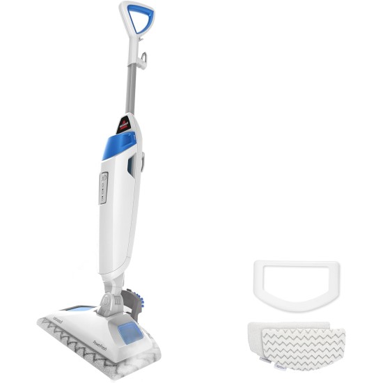 BISSELL Steam Mop 1940A PowerFresh Floor Steam Cleaner for Hard Wood & Tile with Natural Sanitization, Easy Scrubber, Variable Steam, 12” Cleaning Path
