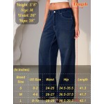 Women's Low Rise Baggy Jeans with Star Design, Soft Straight Wide Leg Pants, Lightweight and Comfortable