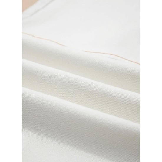 Sidefeel Women's Wide Leg Jeans High Waisted Elastic Stretchy Straight Leg Trendy Drawstring Baggy Pull On Denim Pants