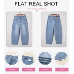 Dokotoo Casual Jeans for Women Loose Baggy Wide Leg Jeans Woman High Waisted Stretchy Denim Pants with Pockets