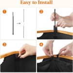 Lifewit 100L Laundry Basket with Lid, Clothes Hampers for Laundry with Bamboo Handles and 1 Removable Bag, Large Foldable Laundry Hamper for Bedroom, Bathroom, Dorm, Laundry Room, Black Lifewit 100L Laundry Basket with Lid, Clothes Hampers for Laundry with Bamboo Handles and 1 Removable Bag, Large Foldable Laundry Hamper for Bedroom, Bathroom, Dorm, Laundry Room, Black