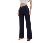 FLYING BANANA Women's High Waisted Wide Leg Baggy Stretch Denim Jeans