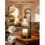 Candle Warmer Lamp with Timer Dimmable, Adjustable Height Wax Melts Warmer for Jar Candles, Housewarming, Birthday, for Women and Mom, Home Decor