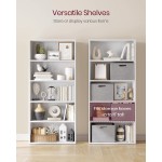 VASAGLE CUSTOS Collection - Bookshelf, 5-Tier Bookcase, Book Shelf, Open Storage Shelf, 9.4 x 23.6 x 52.8 Inches, for Living Room, Home Office, Dinning Room, Cloud White ULBC165T14