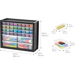 IRIS USA Screw Tool Organizer Small Parts Cabinet Chest, 36-Drawer Hardware Electronics Nuts Bolts Storage Drawers Organization Toolbox Garage Craft Business Teacher Beads Scrapbook Art Hobby - Black