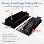 4x10 Inches 2 Pack Heavy Duty Walkable Floor Register - Easy Adjust Air Supply Lever Decorative Floor Vent Covers - Boston Design Vent Covers for Home - Antique Brass