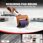 Electric Grill Brush, 2-Speed BBQ Grill Brush with LED Light/Screen Powerful Cleaning 800RPM/4000mAh/2 Brush Heads No Bristle Shedding Rechargeable Lightweight Grill Cleaner for Outdoor/Camping