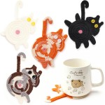 Coasters Set of 4,Stocking Stuffers for Women,Cute Coffee Coaster for Home Decor for Kinds Cups,Teen Girl Gifts Trendy Stuff,Birthday Gifts for Women,Mom,Her,Friends,Coworkers, Wife, Daughter, Sister