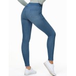 THE GYM PEOPLE Women's High Waisted Jeggings Pants Stretchy Tummy Control Skinny Jean Leggings with Pockets