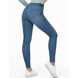 THE GYM PEOPLE Women's High Waisted Jeggings Pants Stretchy Tummy Control Skinny Jean Leggings with Pockets