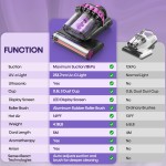 Mattress Vacuum Cleaner 550W 18KPa Bed Vacuum Cleaner with Smart Dust Sensor, UV-C Light, 149°F Heat, HEPA Filter, Handheld for Bed Sofa Couch