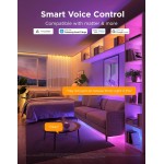 Govee RGBWWIC Strip Light 2 Pro with Matter, 6.56ft Smart LED Strip Lights Compatible with Alexa and Google Assistant, Color Changing LED Lights for Bedroom, Cabinet, Party, Gaming Desk, Home Decor