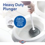 Clorox Toilet Plunger with Hideaway Holder Caddy Heavy-Duty Compact Design with Non-Skid Rubber Base for Bathroom Convenient Storage Toilet Unclogger, 6.5x19.5-Inch, White