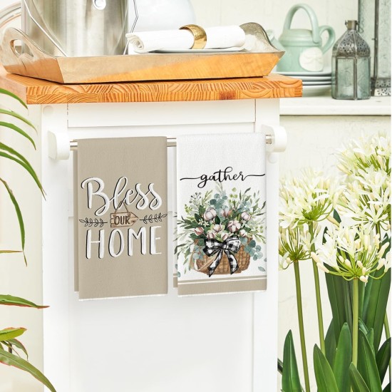 Artoid Mode Eucalyptus Truck Flowers Basket Spring Kitchen Towels Dish Towels, 18x26 Inch Farmhouse Decoration Hand Towels Set of 4 Artoid Mode Eucalyptus Truck Flowers Basket Spring Kitchen Towels Dish Towels, 18x26 Inch Farmhouse Decoration Hand Towels Set of 4