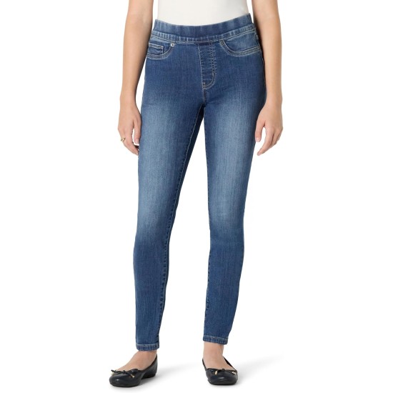 Amazon Essentials Women's Stretch Denim Mid-Rise Pull-On Skinny Jegging