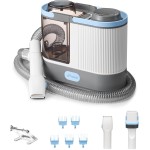 OFFNOVA 350W Carpet Trimming Vacuum Kit - Rug Carving Tool with Shearing Guide & 5 Length Guards, 2L Dust Tank, Carpet Sculpting & Captures Fine Particles for Clean Workspace