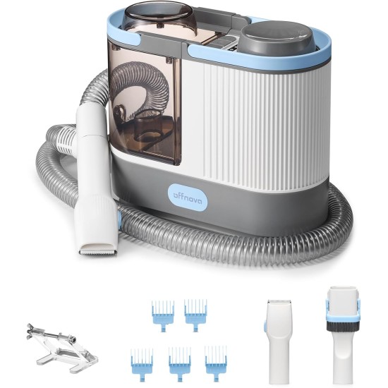 OFFNOVA 350W Carpet Trimming Vacuum Kit - Rug Carving Tool with Shearing Guide & 5 Length Guards, 2L Dust Tank, Carpet Sculpting & Captures Fine Particles for Clean Workspace