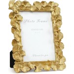 Cuspin 5x7 Picture Frame, Vintage Ornate Gold Resin Frame with Glass Front, Ginkgo Leaf Textured Photo Frame for Wall Hanging or Tabletop Display, Retro Design Home Decor Gift Cuspin 5x7 Picture Frame, Vintage Ornate Gold Resin Frame with Glass Front, Ginkgo Leaf Textured Photo Frame for Wall Hanging or Tabletop Display, Retro Design Home Decor Gift