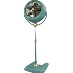 Vornado VFAN™ Sr. Pedestal Vintage Fan, Retro Metal, Standing Air Circulator for Cooling & Decor, 3 Speeds, Adjustable Tilt, Adjustable Height, Durable Pedestal Fan for Bedroom & Home, Green