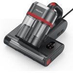 Abolee Bed Vacuum Cleaner, 6-in-1 Mattress Vacuum Cleaner Bed Vacuum Cleaner with UV-C Light & 15kPa Suction, Powerful Double-Cup Handheld Vacuum, Corded Handheld Vacuum for Dust, Silver-Gray