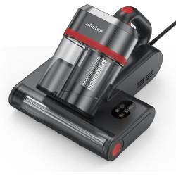 Abolee Bed Vacuum Cleaner, 6-in-1 Mattress Vacuum Cleaner Bed Vacuum Cleaner with UV-C Light & 15kPa Suction, Powerful Double-Cup Handheld Vacuum, Corded Handheld Vacuum for Dust, Silver-Gray