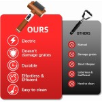 Electric Grill Brush, 2-Speed BBQ Grill Brush with LED Light/Screen Powerful Cleaning 800RPM/4000mAh/2 Brush Heads No Bristle Shedding Rechargeable Lightweight Grill Cleaner for Outdoor/Camping