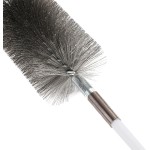 50-inch Long Tent Wood Burning Stove Pipe Cleaning Brush with Stainless Steel Bristles, and Chimney Cleaning Wire Brush with 4 Flexible Rods, 2.5'' Brush Heads