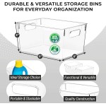 ClearSpace Clear Plastic Storage Bins – Pantry Organizers & Storage Containers, Cabinet Organizer - Home Organization Must Haves for Kitchen, Laundry Room, Office, Closet, Garage & Freezer