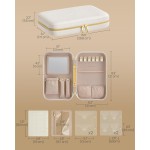 SONGMICS HOME Travel Jewelry Case, Jewelry Organizer Box with Mirror, Jewelry Pouch, Woven Embossed PU Leather, Hard Shell, Large Capacity, Gift Idea, Cloud White UJBC204W01 SONGMICS HOME Travel Jewelry Case, Jewelry Organizer Box with Mirror, Jewelry Pouch, Woven Embossed PU Leather, Hard Shell, Large Capacity, Gift Idea, Cloud White UJBC204W01