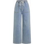 CIDER Womens Drawstring Baggy Wide Leg Jeans High Elastic Waist Boyfriend Jeans with Deep Pockets Trendy Denim Pants CIDER Womens Drawstring Baggy Wide Leg Jeans High Elastic Waist Boyfriend Jeans with Deep Pockets Trendy Denim Pants