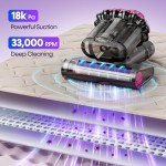 Mattress Vacuum Cleaner 550W 18KPa Bed Vacuum Cleaner with Smart Dust Sensor, UV-C Light, 149°F Heat, HEPA Filter, Handheld for Bed Sofa Couch