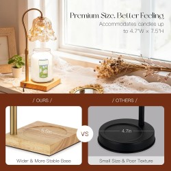 Candle Warmer Lamp with Timer: Flower Gold Candle Lamps Height Adjustable Wax Melt House Warming Gifts New Home Decor Mothers Day Birthday Gift for Women Mom Candle Warmer Lamp with Timer: Flower Gold Candle Lamps Height Adjustable Wax Melt House Warming Gifts New Home Decor Mothers Day Birthday Gift for Women Mom