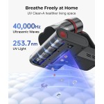 Abolee Bed Vacuum Cleaner, 6-in-1 Mattress Vacuum Cleaner Bed Vacuum Cleaner with UV-C Light & 15kPa Suction, Powerful Double-Cup Handheld Vacuum, Corded Handheld Vacuum for Dust, Silver-Gray