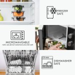 Razab 30 PC Glass Food Storage Containers with Lids - Reusable Glass Meal Prep Containers for Lunch and Leftovers - Airtight & Leakproof Snap Locking Lids - Oven, Freezer, Microwave, Dishwasher Safe