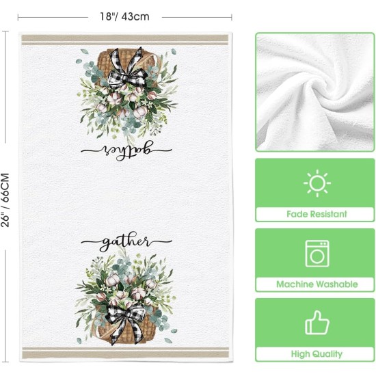 Artoid Mode Eucalyptus Truck Flowers Basket Spring Kitchen Towels Dish Towels, 18x26 Inch Farmhouse Decoration Hand Towels Set of 4 Artoid Mode Eucalyptus Truck Flowers Basket Spring Kitchen Towels Dish Towels, 18x26 Inch Farmhouse Decoration Hand Towels Set of 4