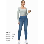 THE GYM PEOPLE Women's High Waisted Jeggings Pants Stretchy Tummy Control Skinny Jean Leggings with Pockets